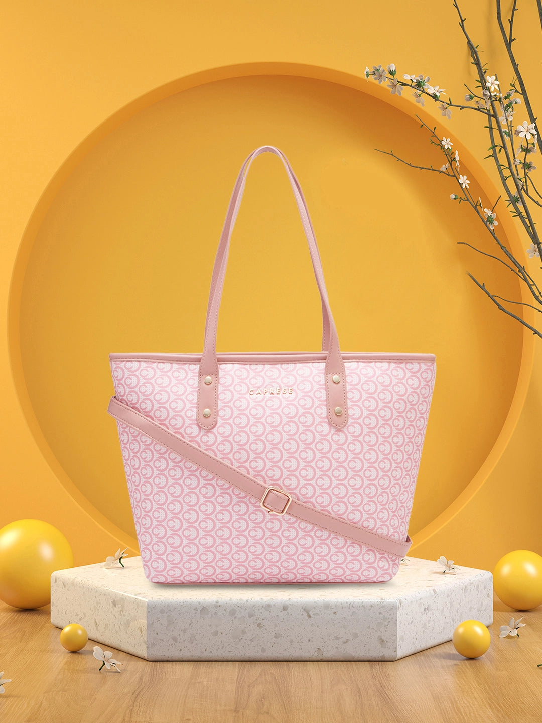 Caprese Callie Large Dark Pink Tote Bag - Image 3