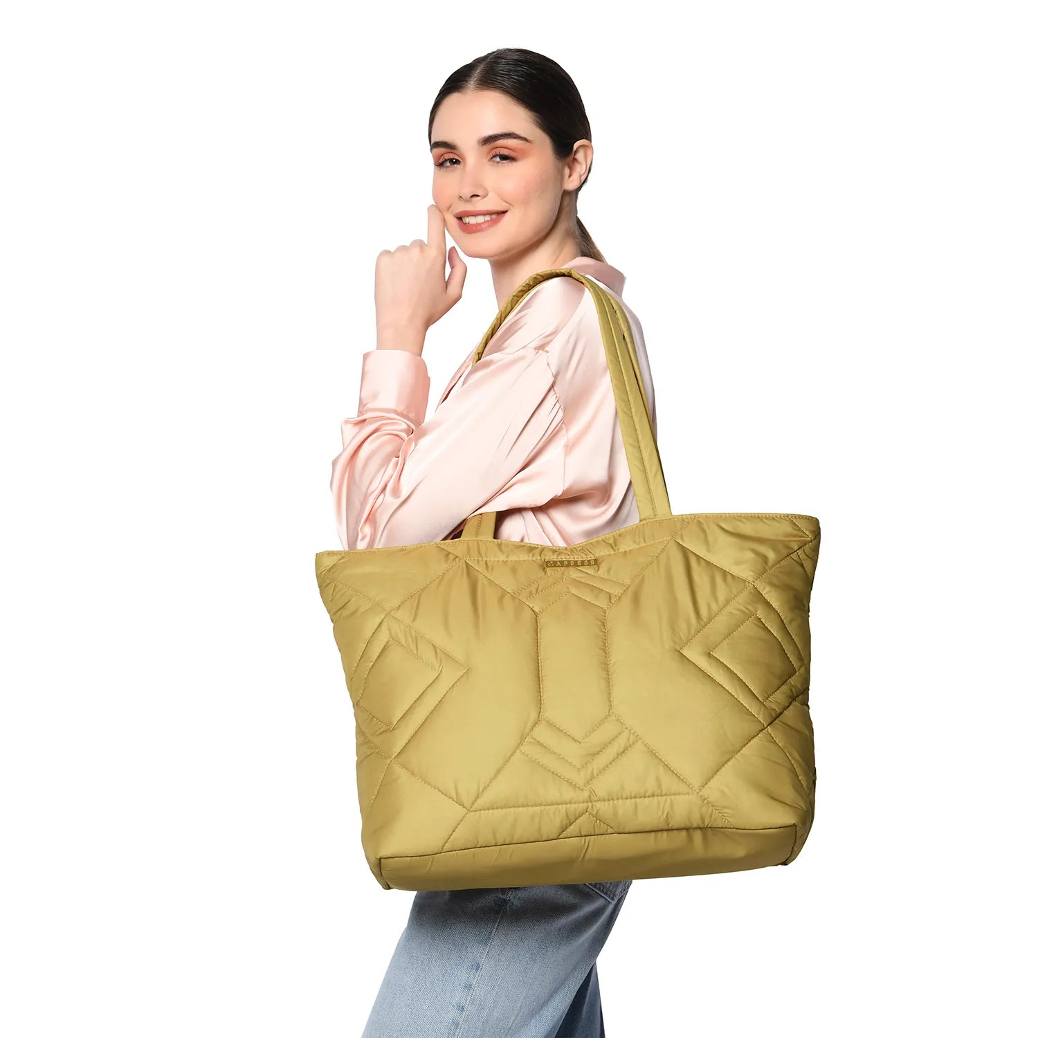 Caprese Clara Large Ochre Tote Bag - Image 2