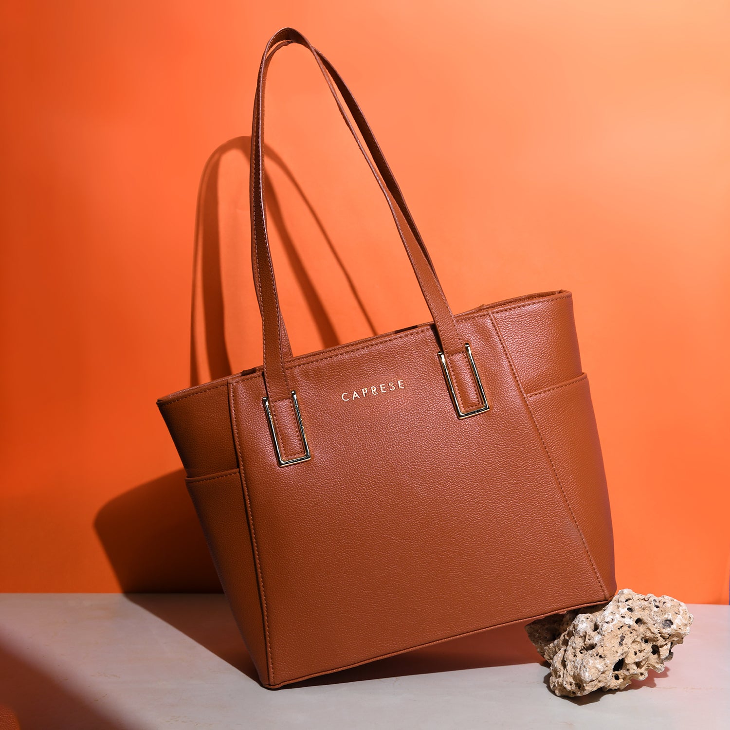 Caprese Cora Large Tan Tote Bag - Image 2