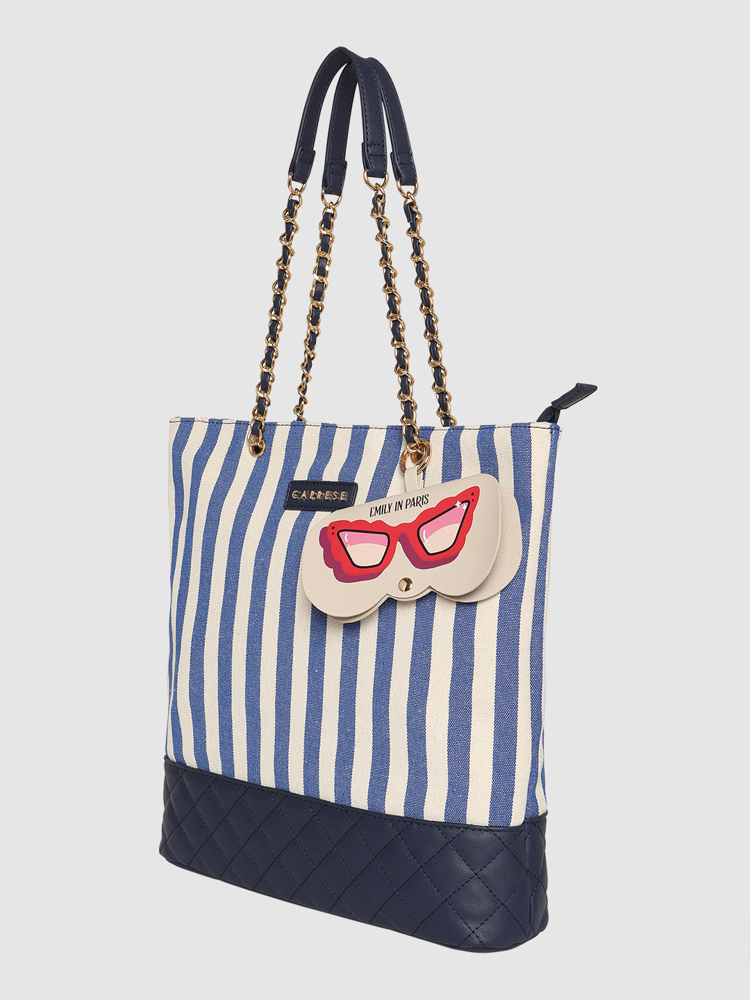 Caprese Emily In Paris Printed Medium Navy Tote Bag - Image 6