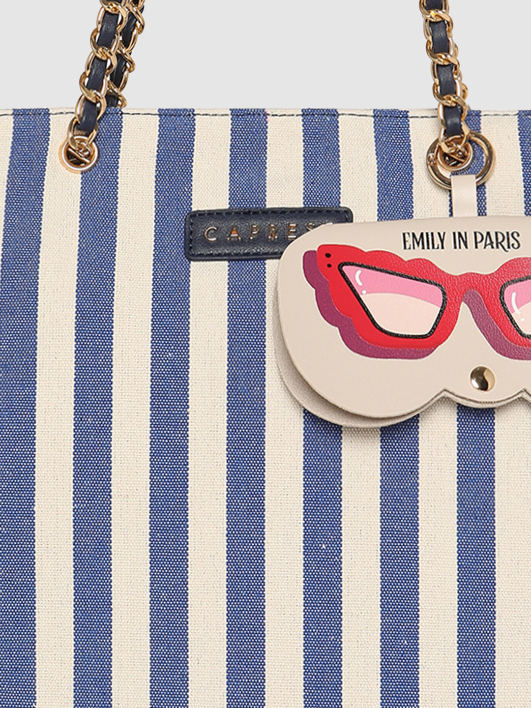 Caprese Emily In Paris Printed Medium Navy Tote Bag - Image 9