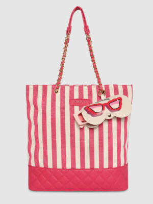Caprese Emily In Paris Printed Medium Pink Tote Bag