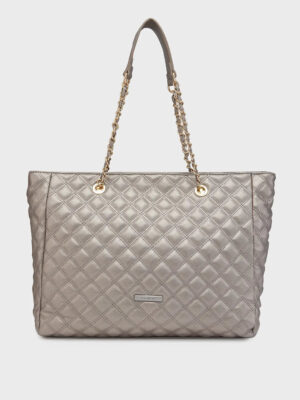Caprese Cuddy Large Gunmetal Tote Bag