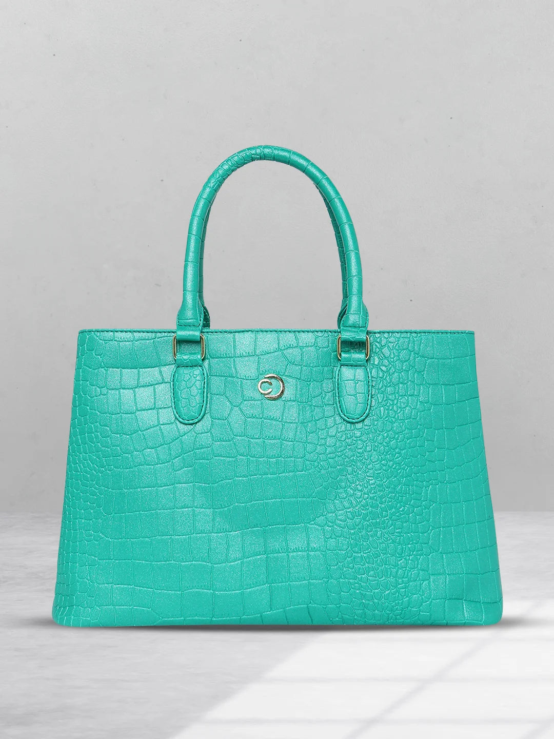 Caprese Eastwood Medium Metallic Green Tote Bag - Image 2