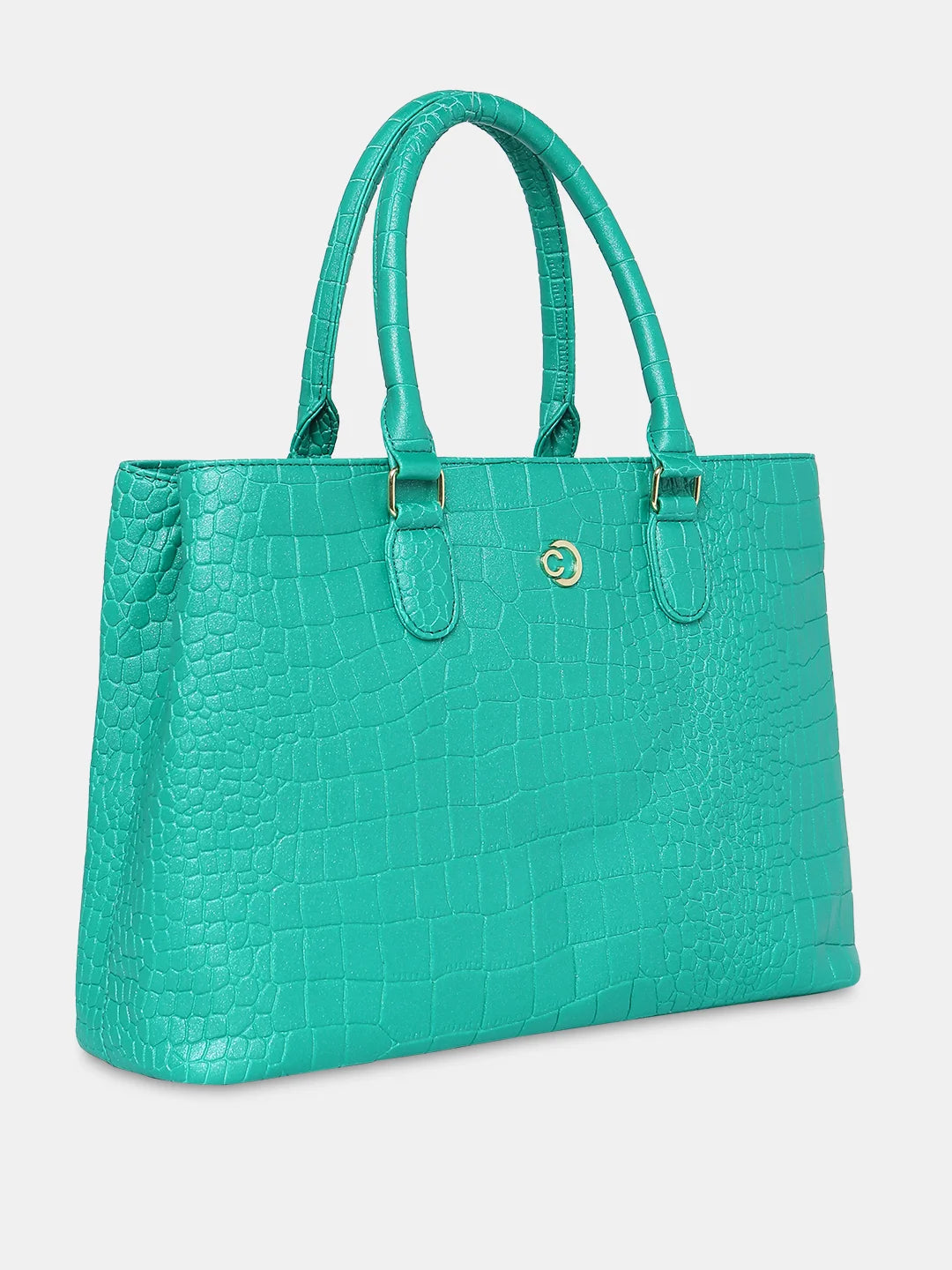 Caprese Eastwood Medium Metallic Green Tote Bag - Image 3