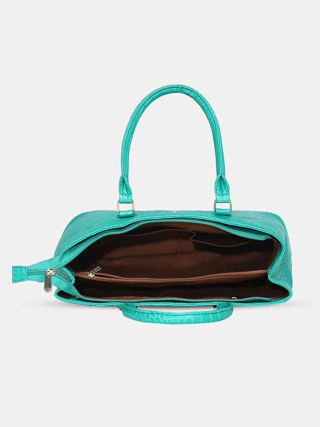 Caprese Eastwood Medium Metallic Green Tote Bag - Image 9