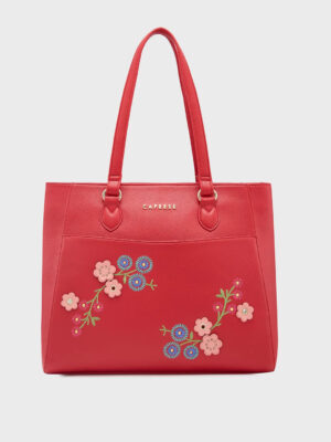 Caprese Erica Medium Maroon Tote Bag