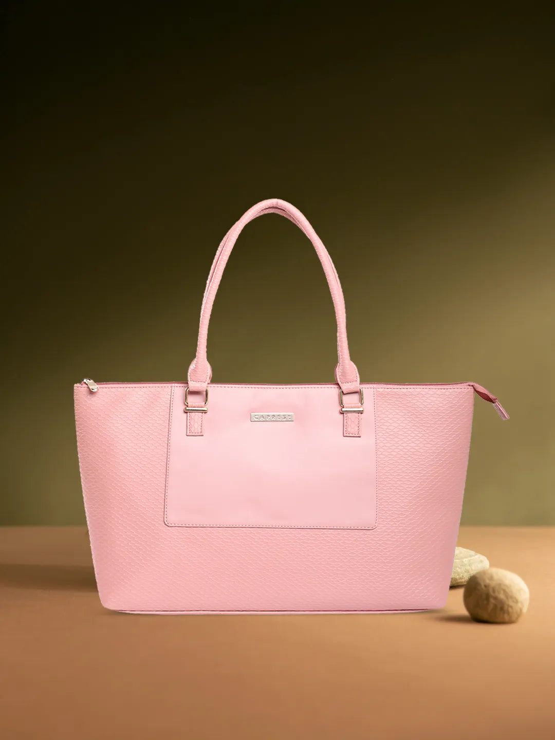 Caprese Fiona Large Light Pink Laptop Tote Bag - Image 3