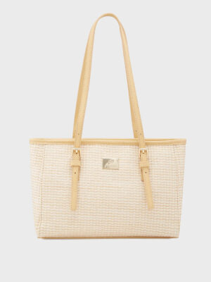 Caprese Georgia Medium Light Yellow Tote Bag