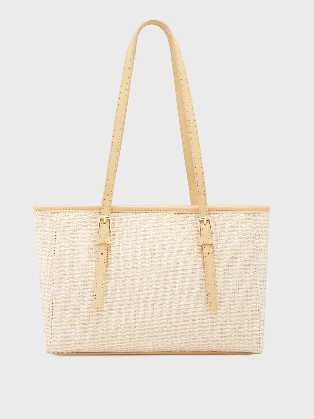 Caprese Georgia Medium Light Yellow Tote Bag - Image 3