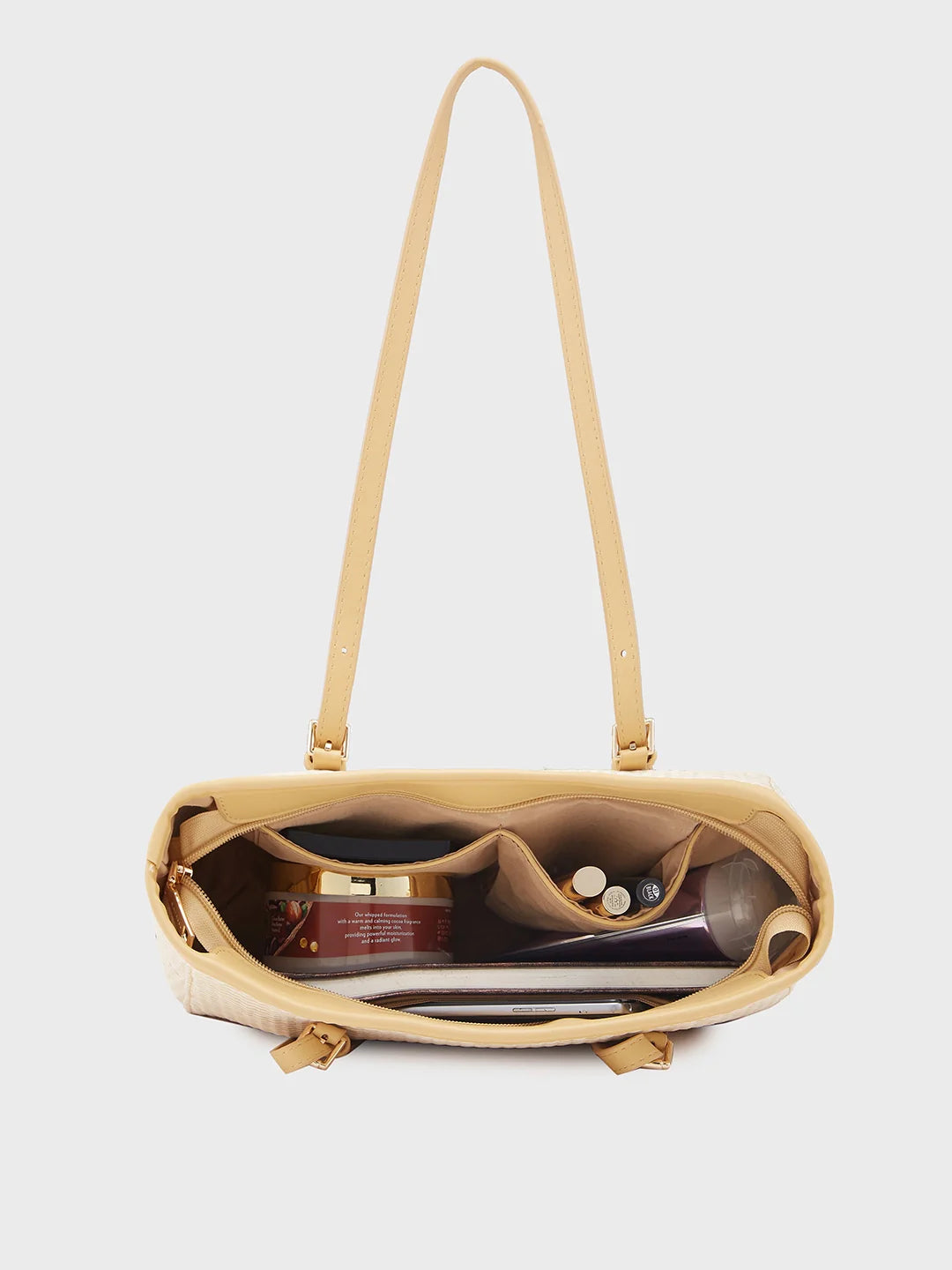Caprese Georgia Medium Light Yellow Tote Bag - Image 7