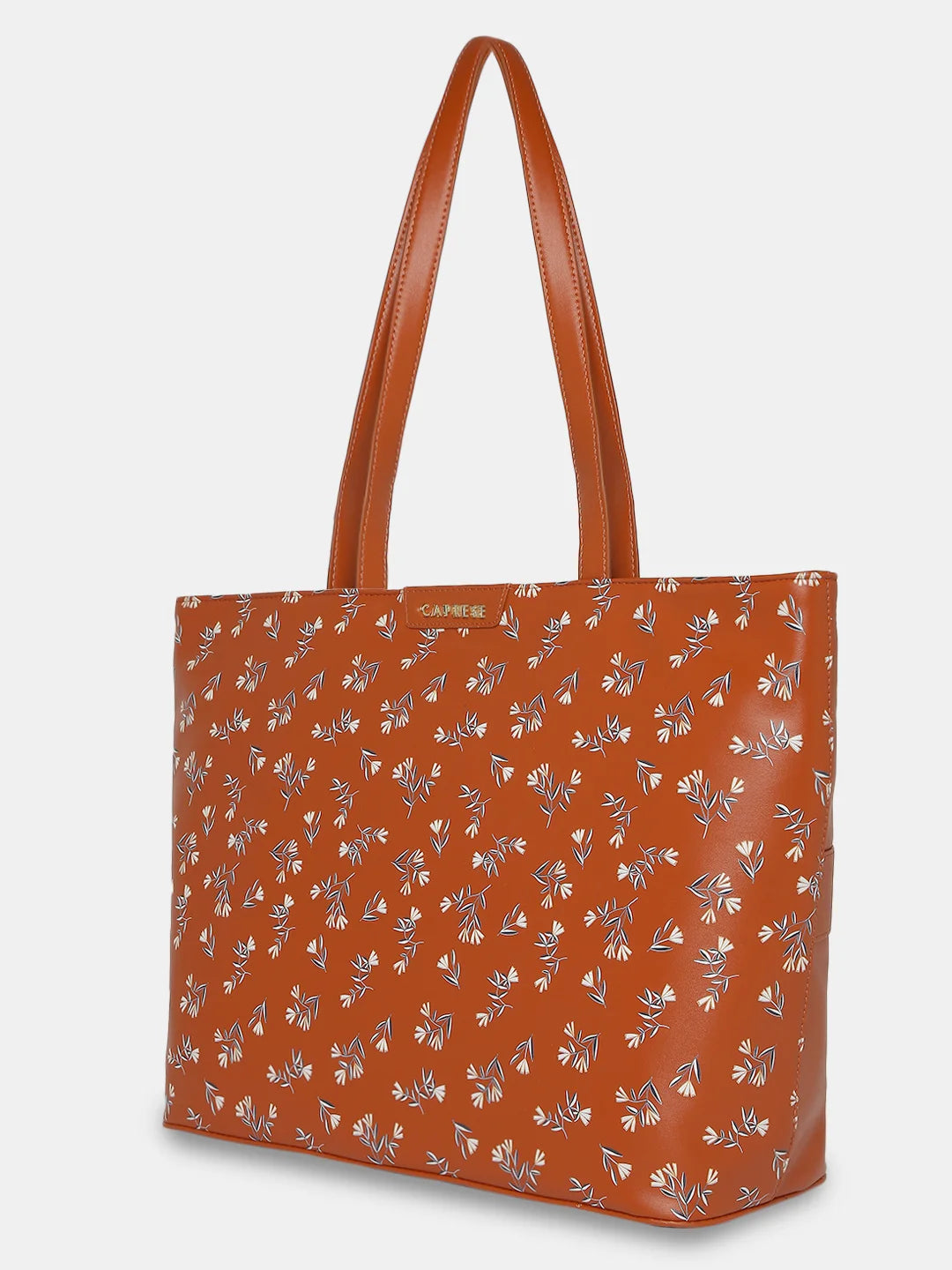 Caprese Merida Printed Large Tan Laptop Tote Bag - Image 6