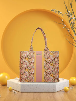 Caprese Orchid X Large Yellow Tote Bag