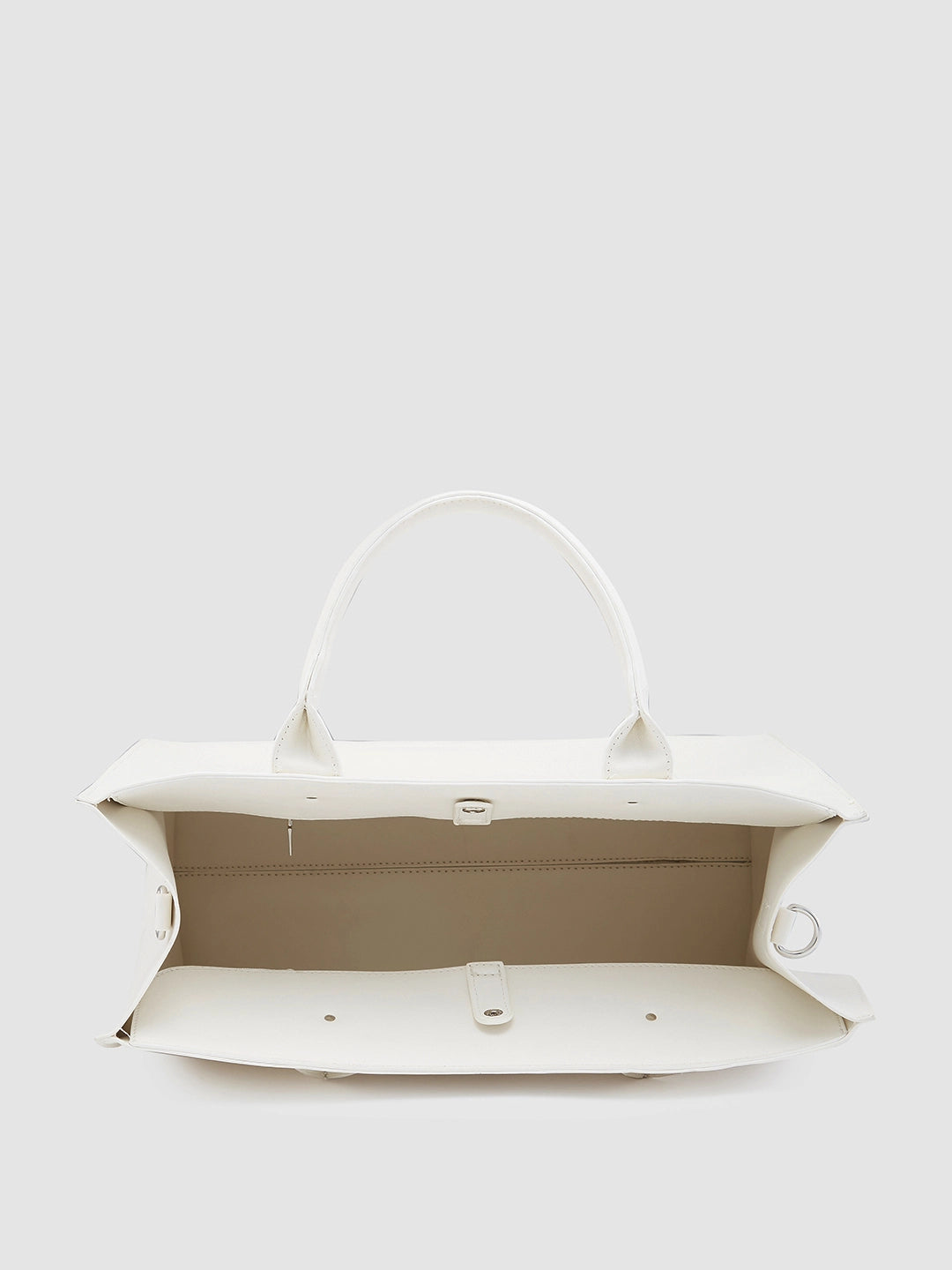 Caprese Pink Cloud Large White Tote Bag - Image 7
