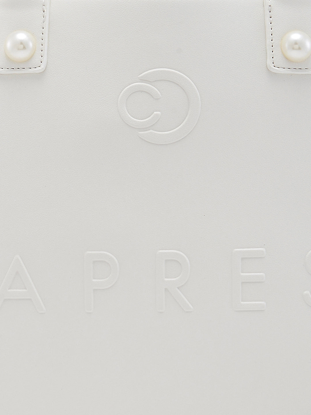 Caprese Pink Cloud Large White Tote Bag - Image 8