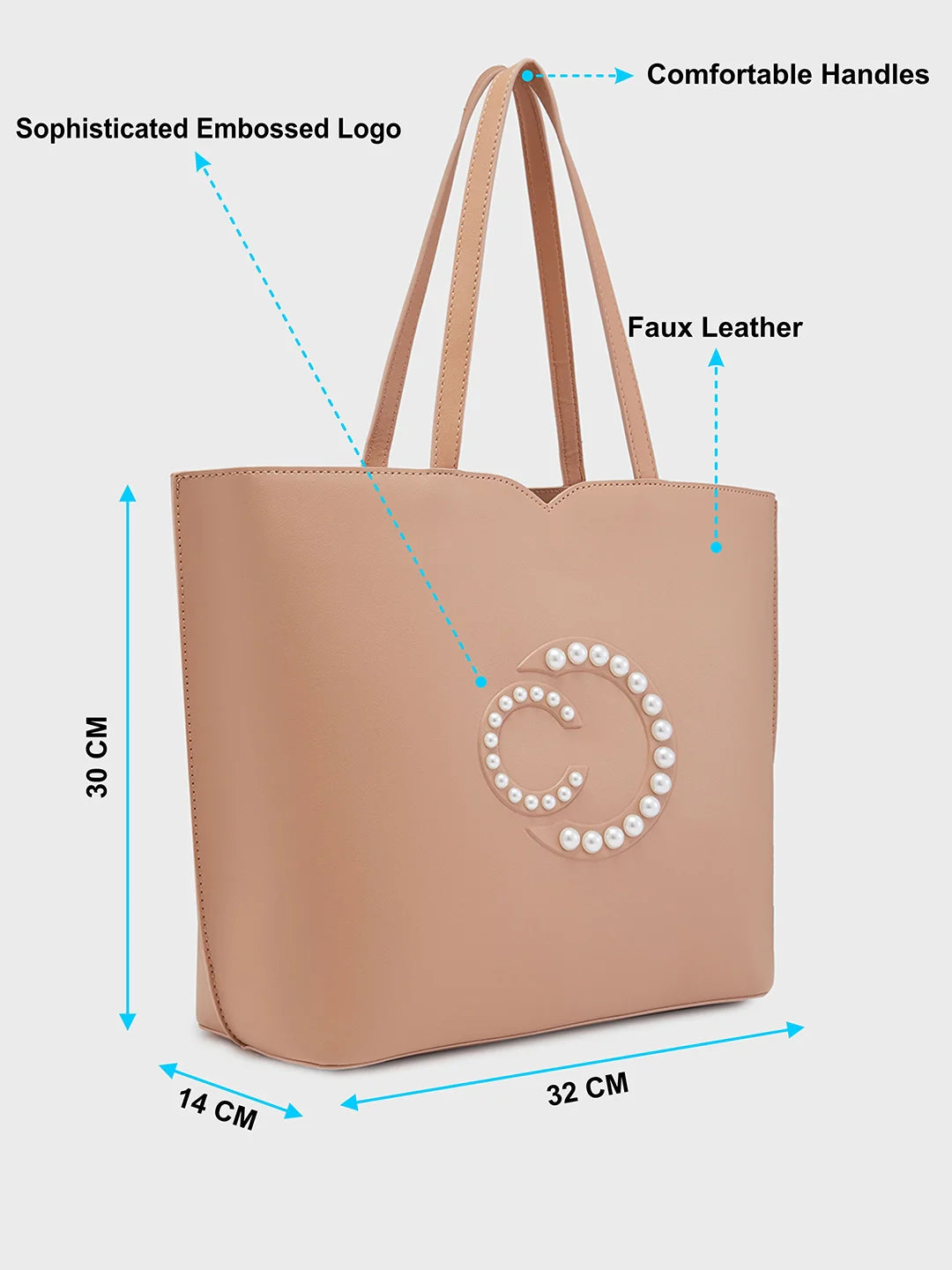Caprese Pink Cloud Medium Brown Tote Bag - Image 7