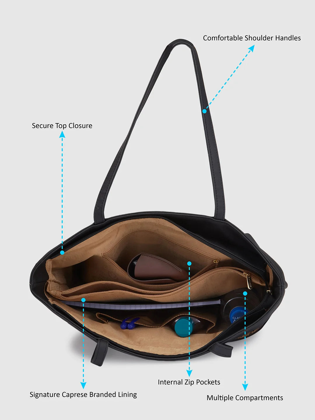 Caprese Popsicle Large Black Tote Bag - Image 6