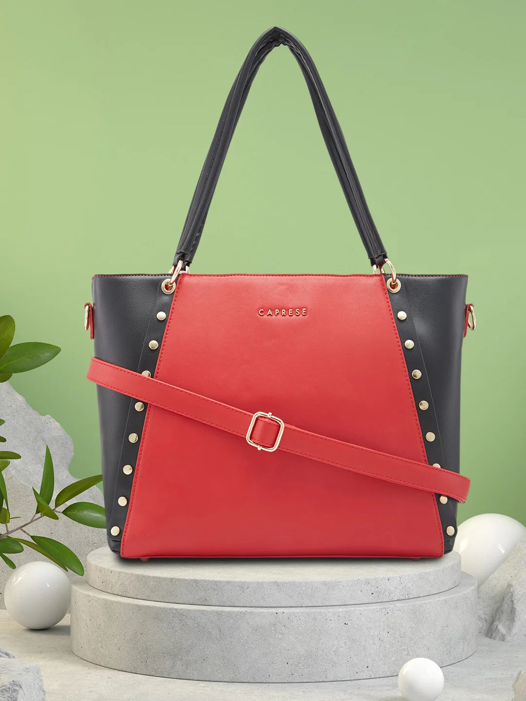 Caprese Shelby Large Red Laptop Tote Bag - Image 8