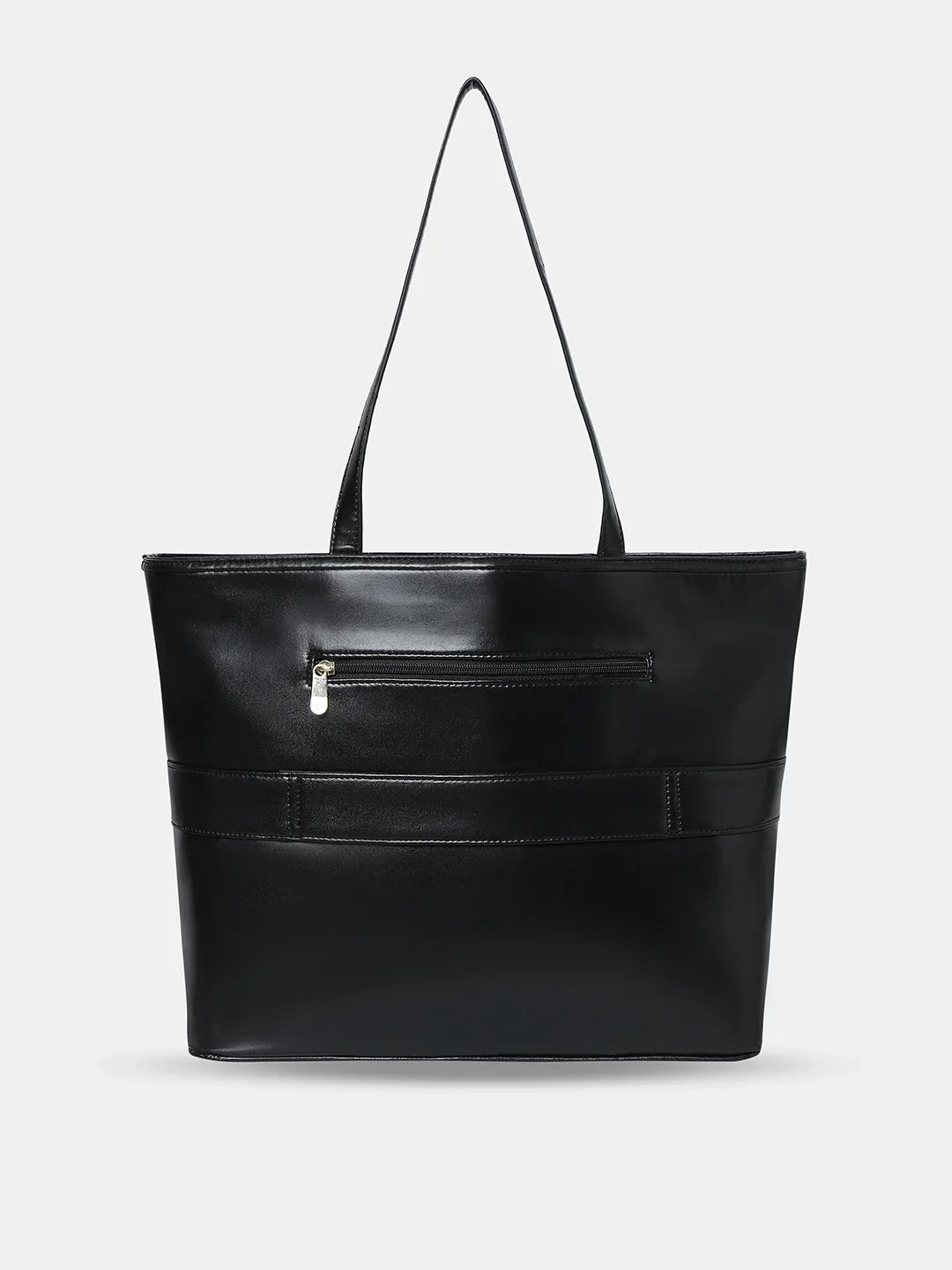 Caprese Snow Printed Large Black Laptop Tote Bag - Image 7