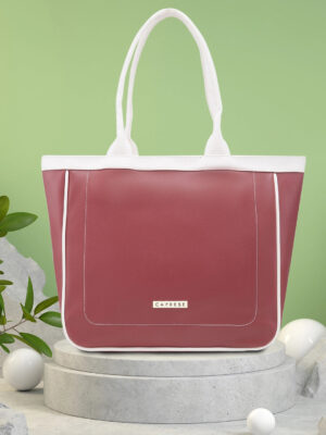 Caprese Tivoli Medium Maroon Tote Bag