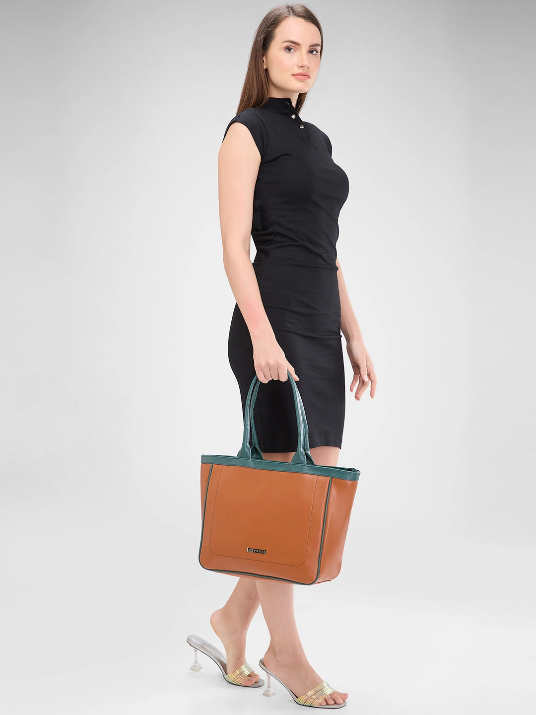 Caprese Tivoli Medium Tan Tote Bag - Image 2