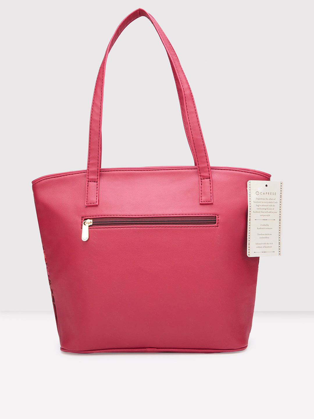 Caprese Tresna Medium Maroon Tote Bag - Image 4
