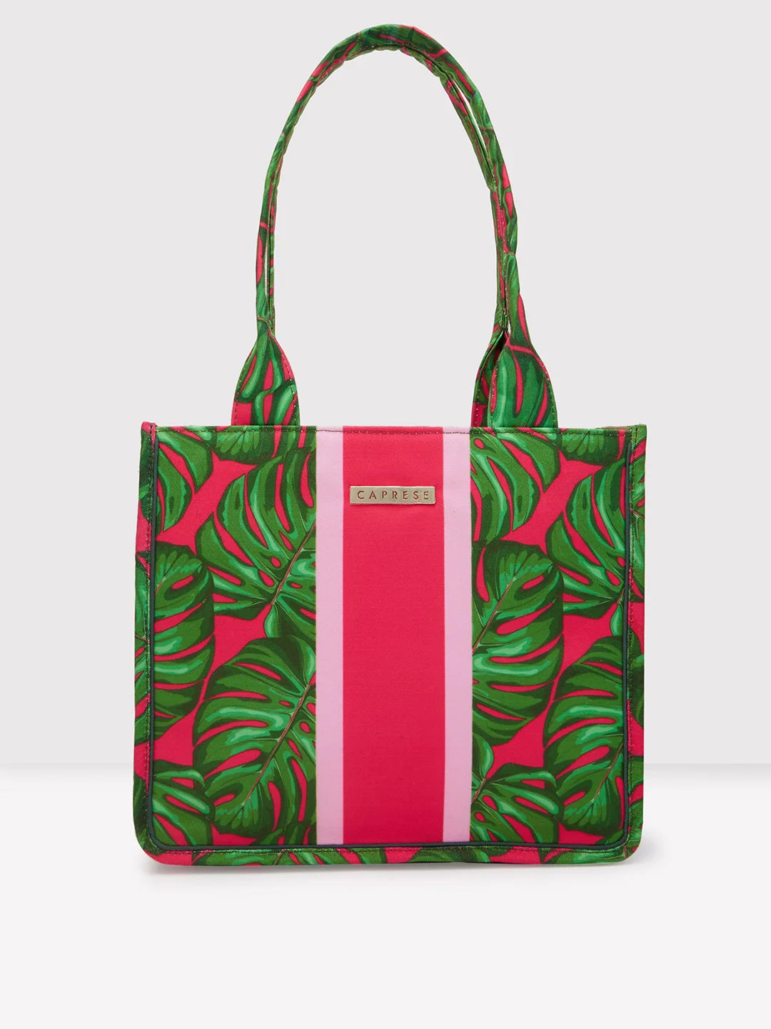 Caprese Tulip Large Green Tote Bag