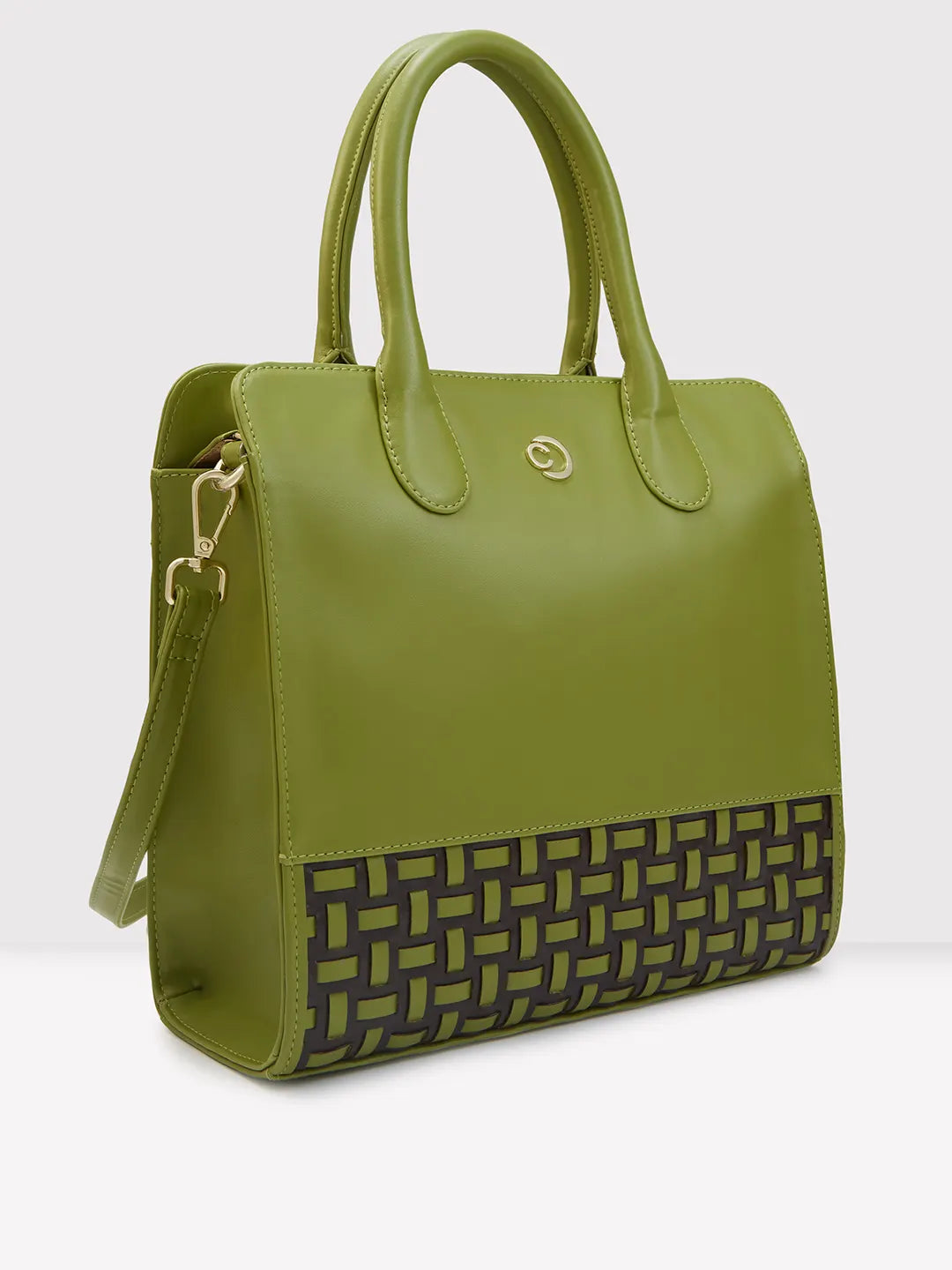 Caprese Zeta Medium Olive Tote Bag - Image 4