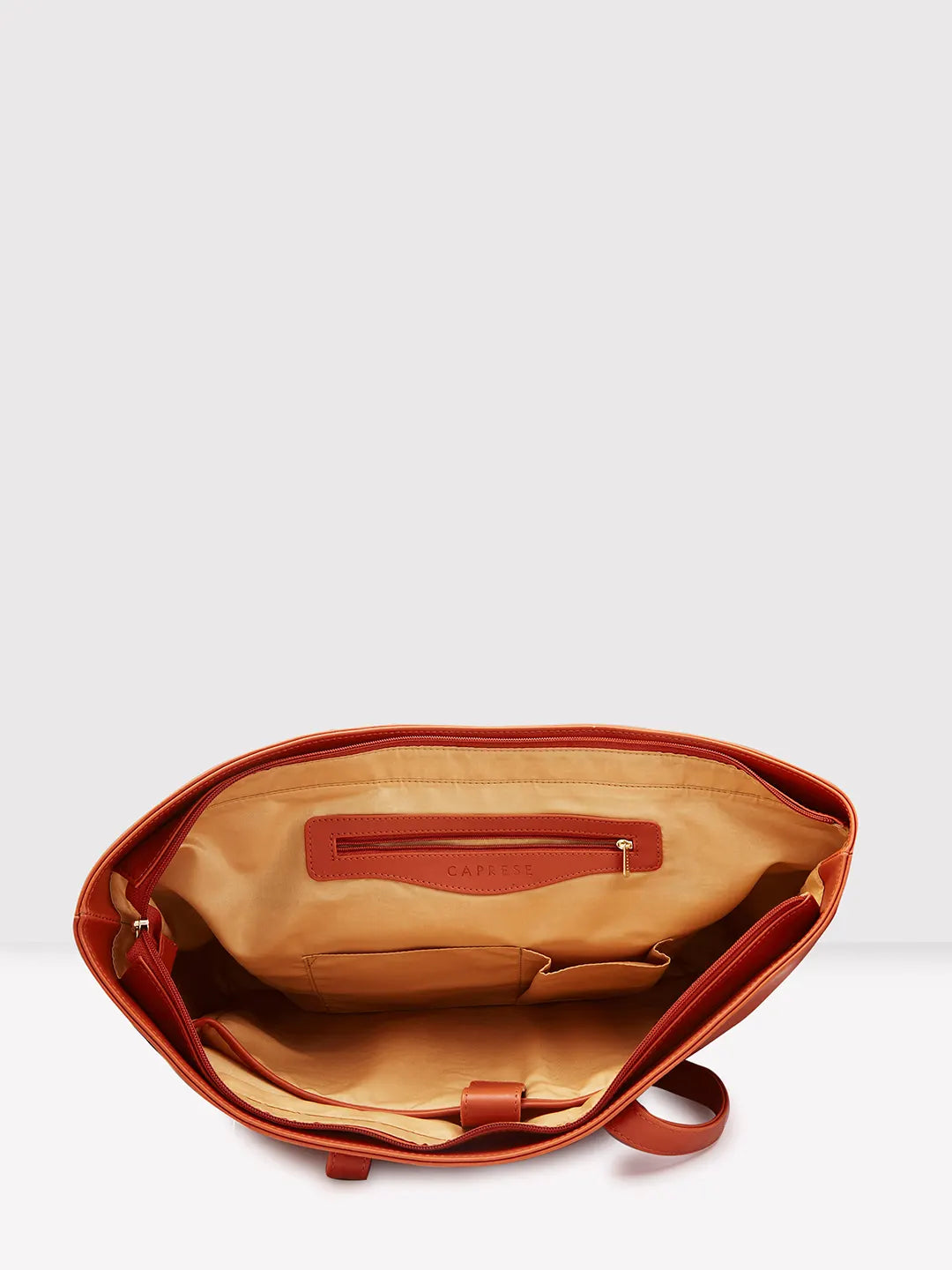 Caprese Zeta Large Tan Laptop Tote Bag - Image 9