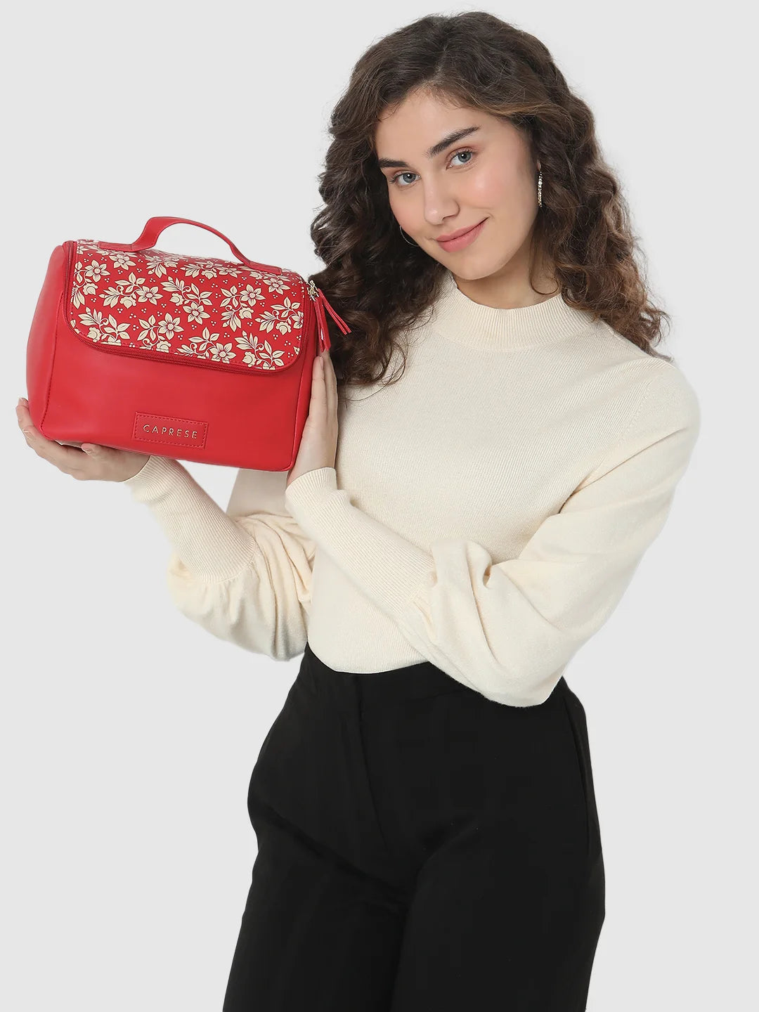 Caprese Bonita Medium Maroon Vanity Case - Image 4