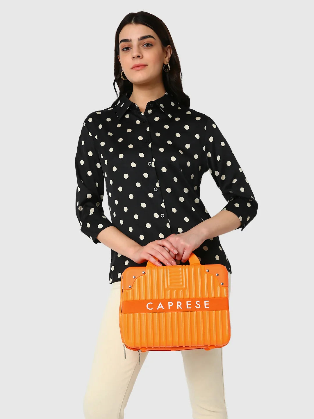 Caprese Callen Medium Orange Vanity Case - Image 2