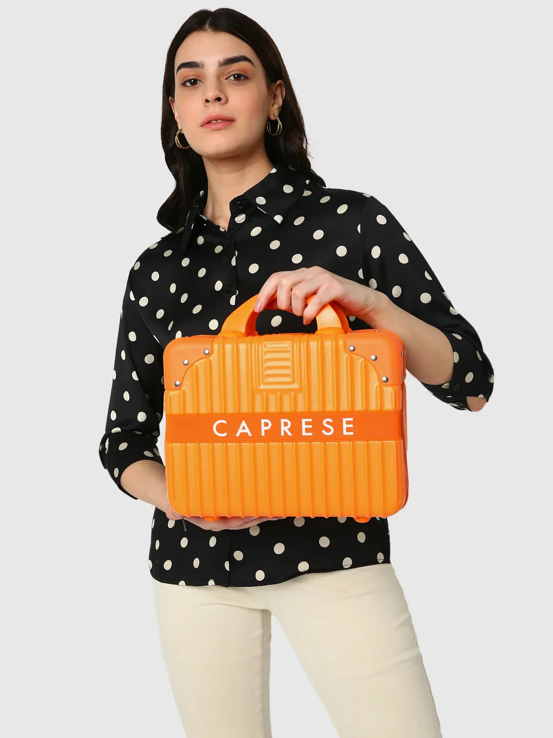 Caprese Callen Medium Orange Vanity Case - Image 3