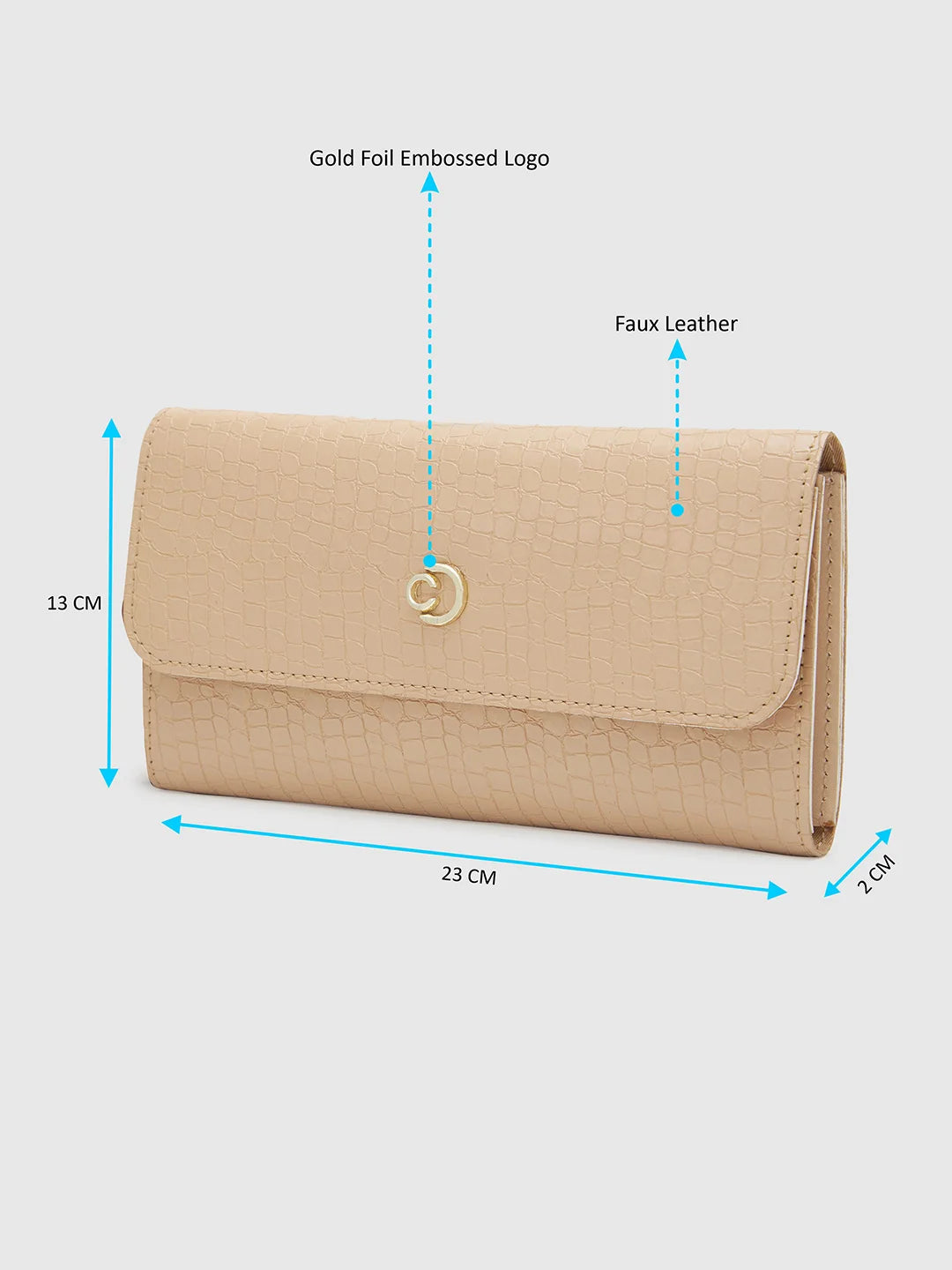 Caprese Elsa Medium Beige Wallet - Image 5