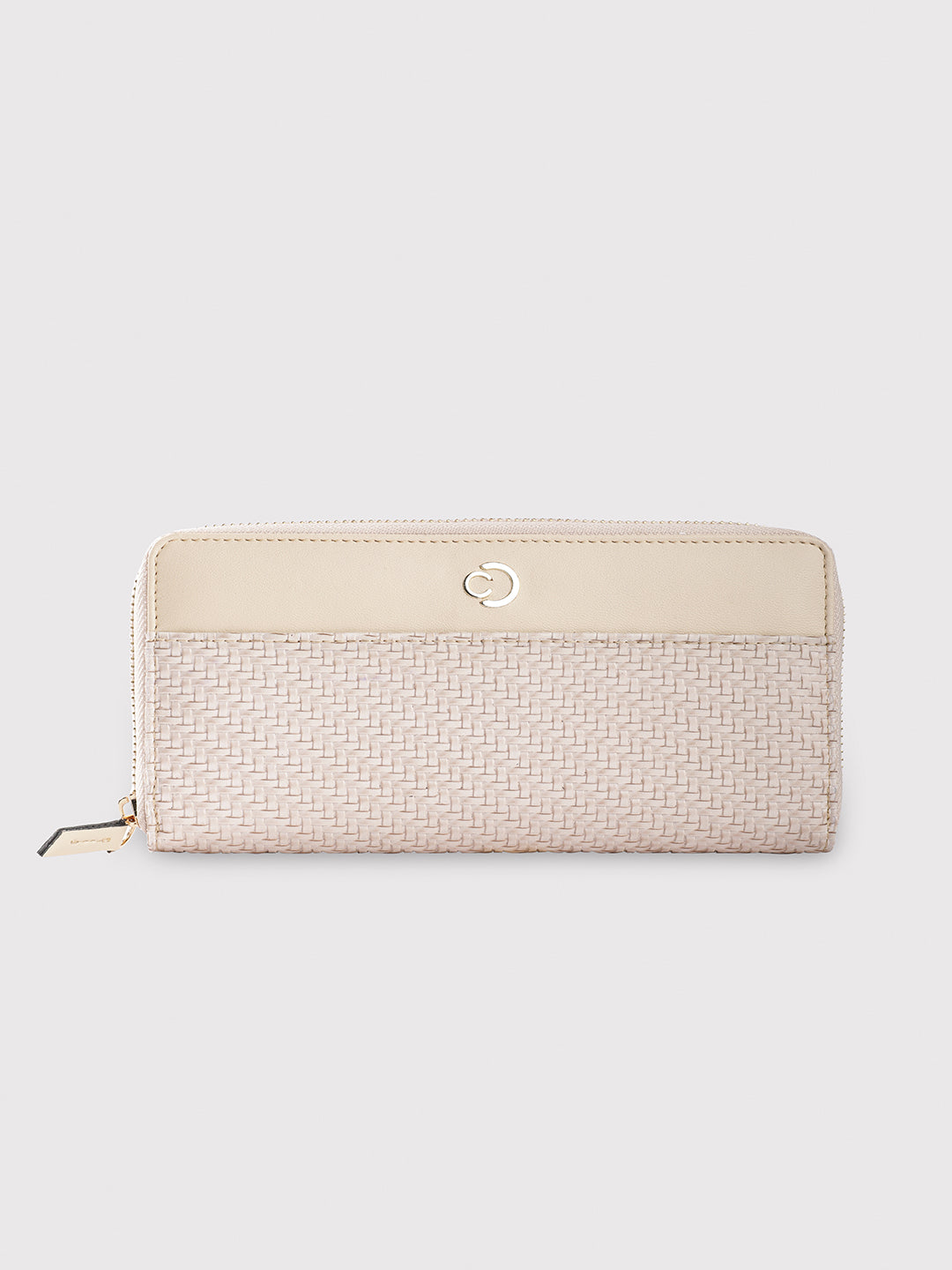 Caprese Emma Large Beige Zip Around Wallet