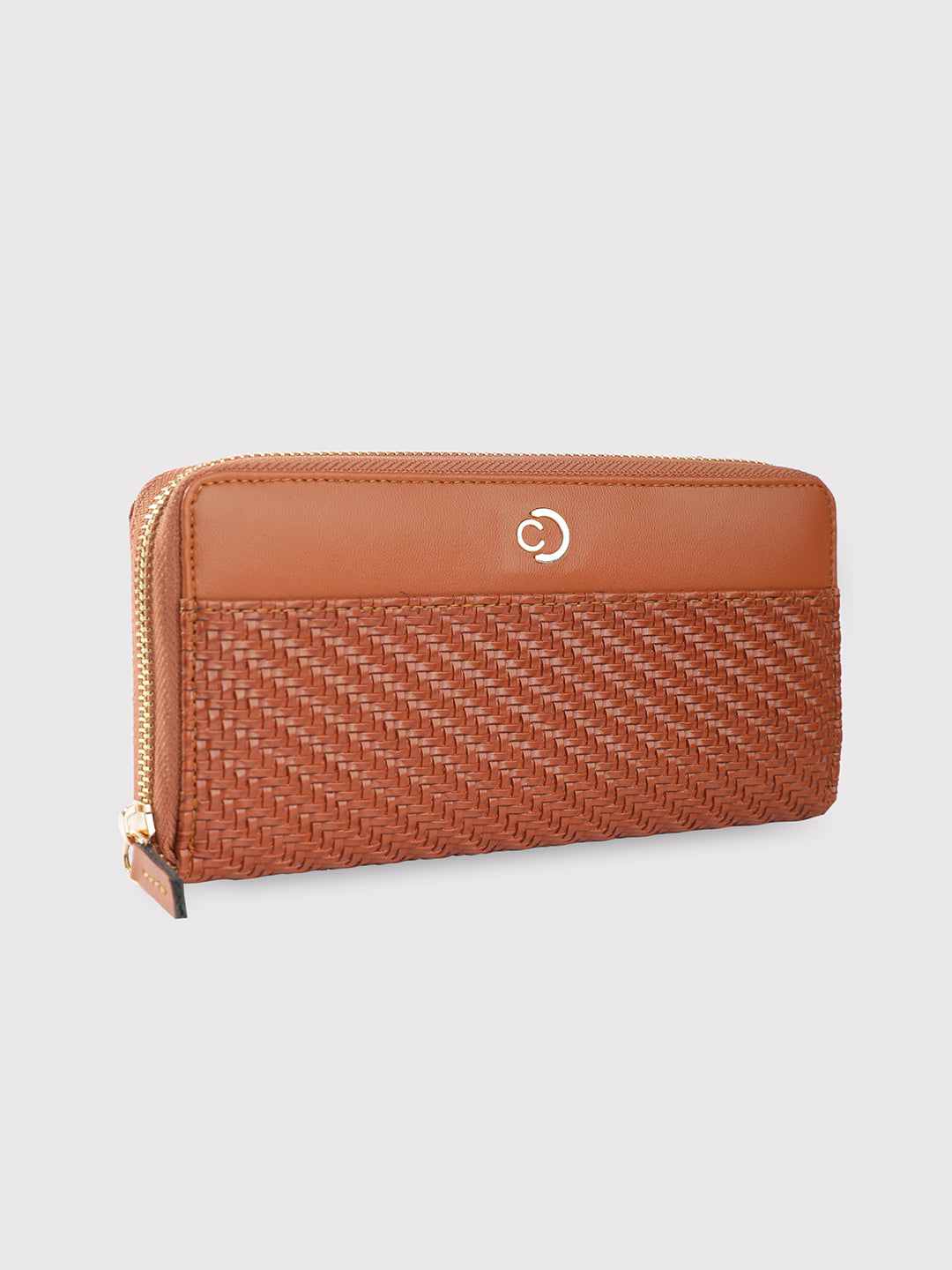 Caprese Emma Large Tan Zip Wallet - Image 3
