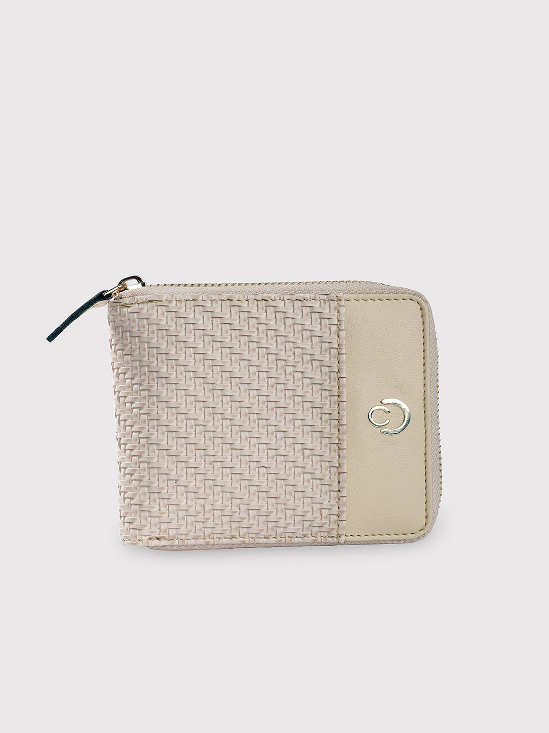 Caprese Emma Small Beige Zip Around Wallet