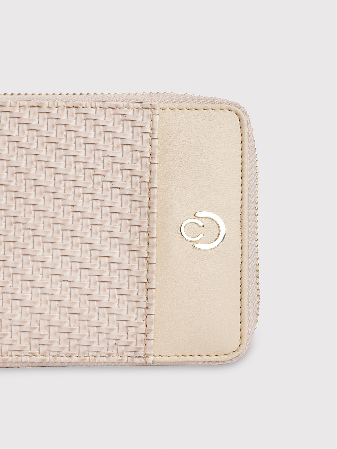 Caprese Emma Small Beige Zip Around Wallet - Image 5