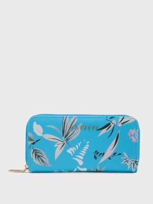 Caprese Gemma Medium Blue Zip Around Wallet