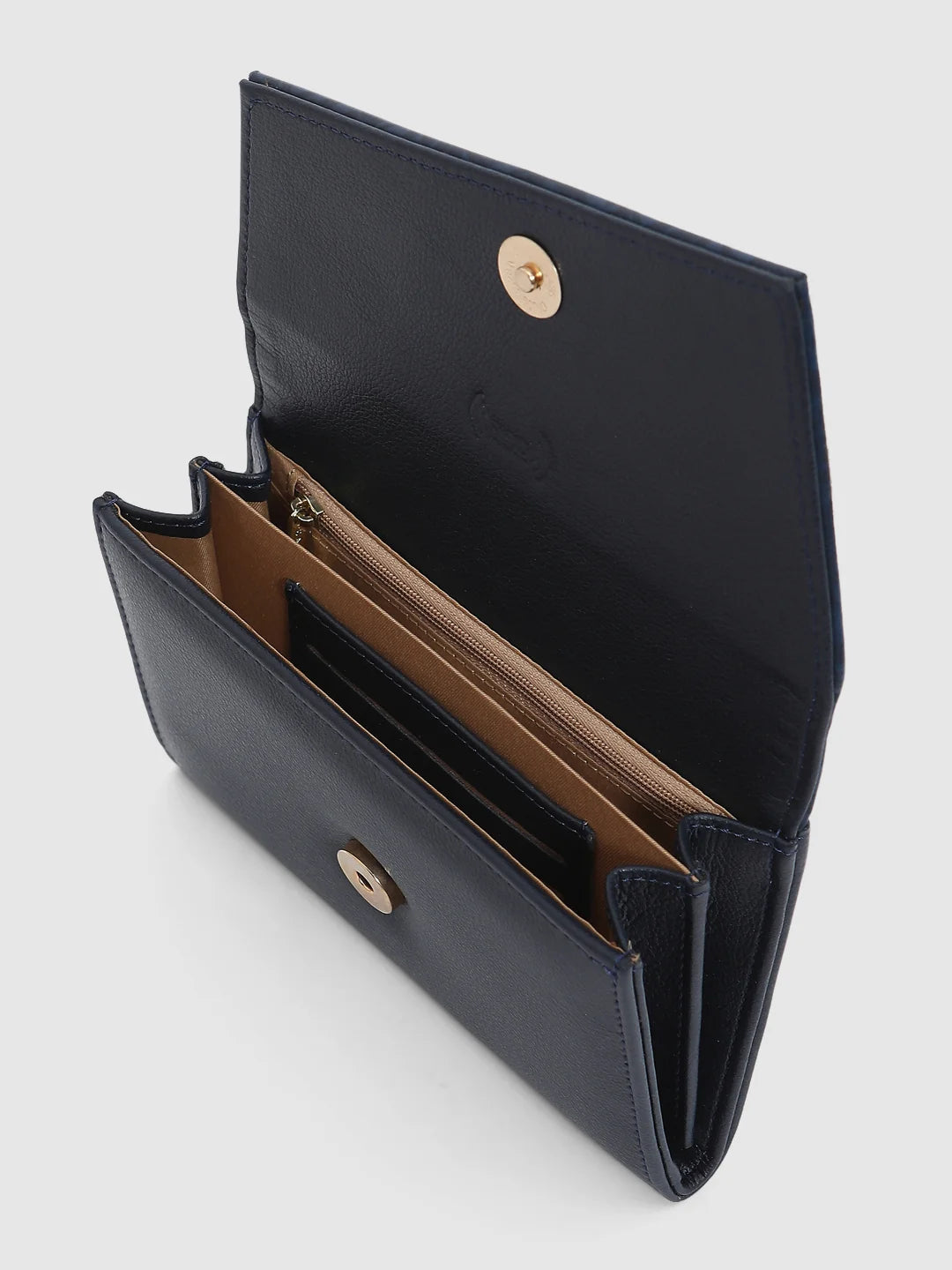 Caprese Helene Large Navy Flapover Wallet - Image 9