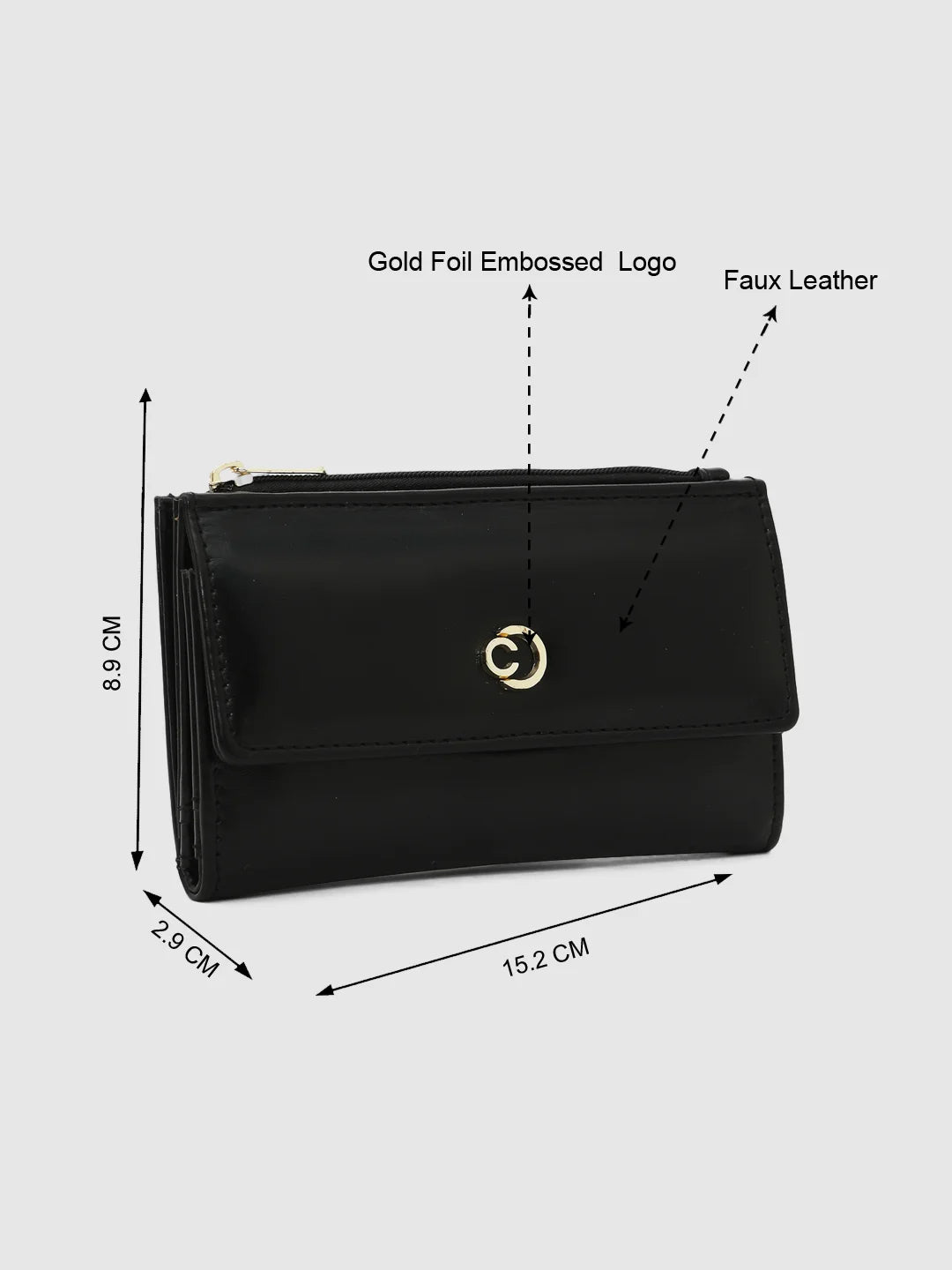 Caprese Leni Small Black Wallet - Image 5