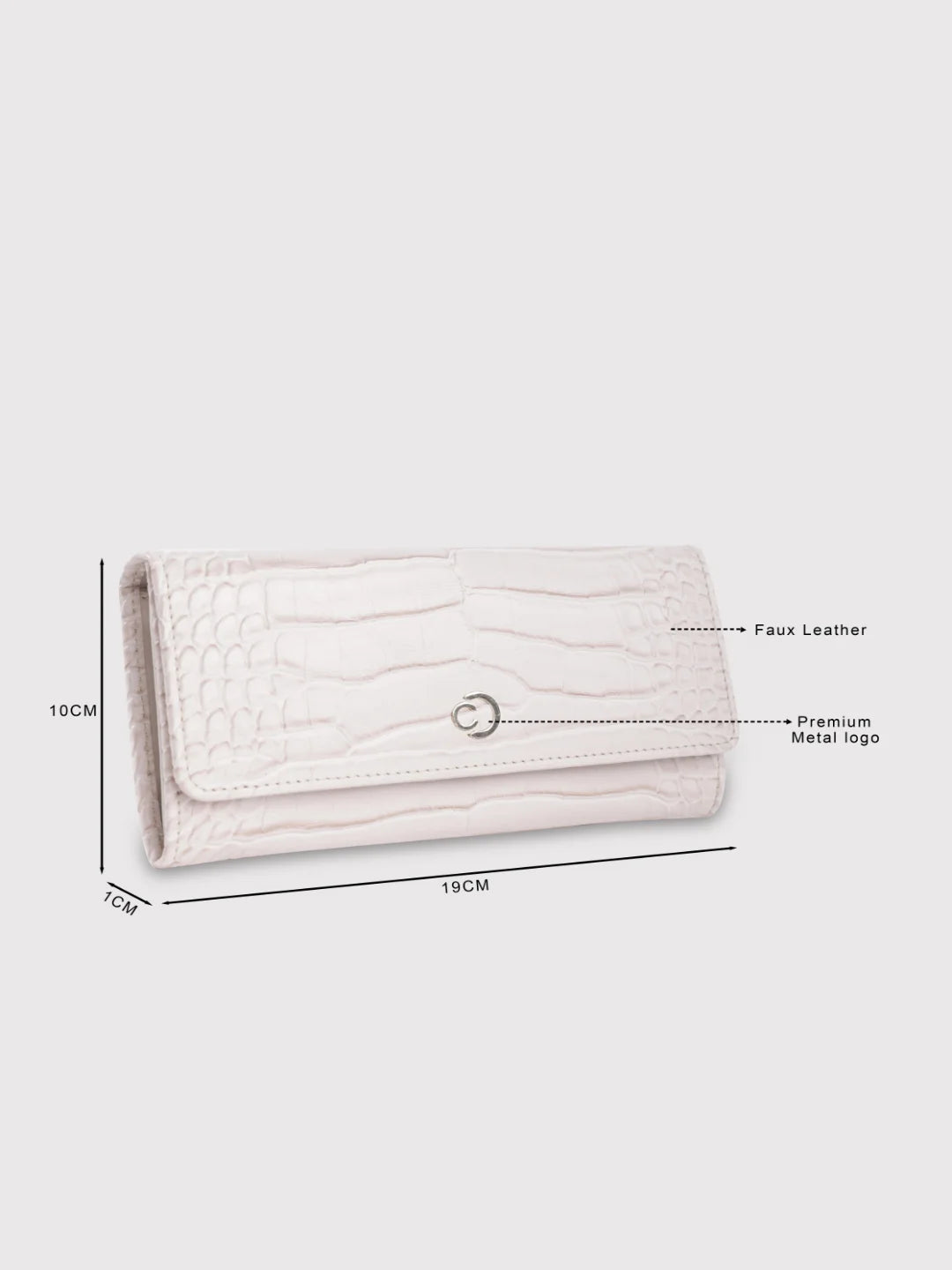 Caprese Luna Medium Cream Flap Wallet - Image 10