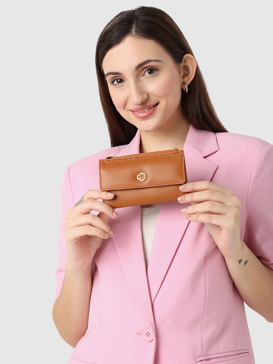 Caprese Luzie Small Tan Wallet - Image 2