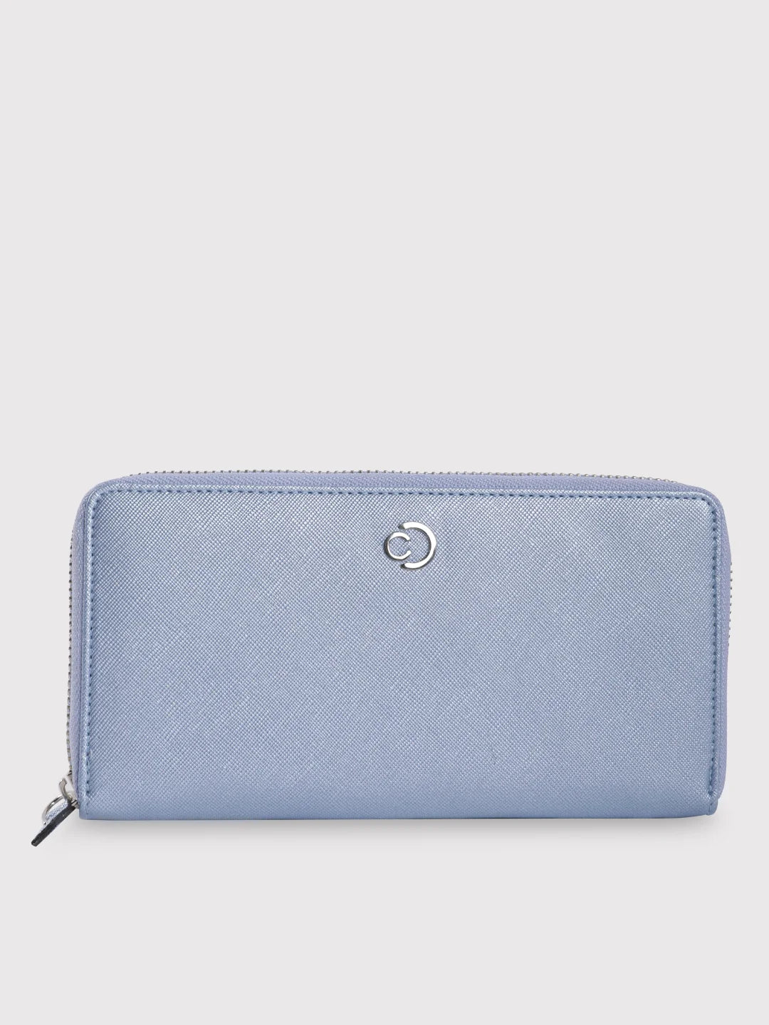Caprese Mia Large Pearl Blue Zip Around Wallet