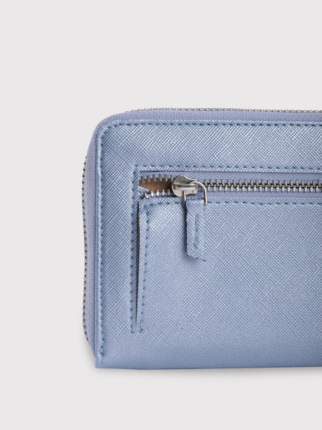 Caprese Mia Large Pearl Blue Zip Around Wallet - Image 4