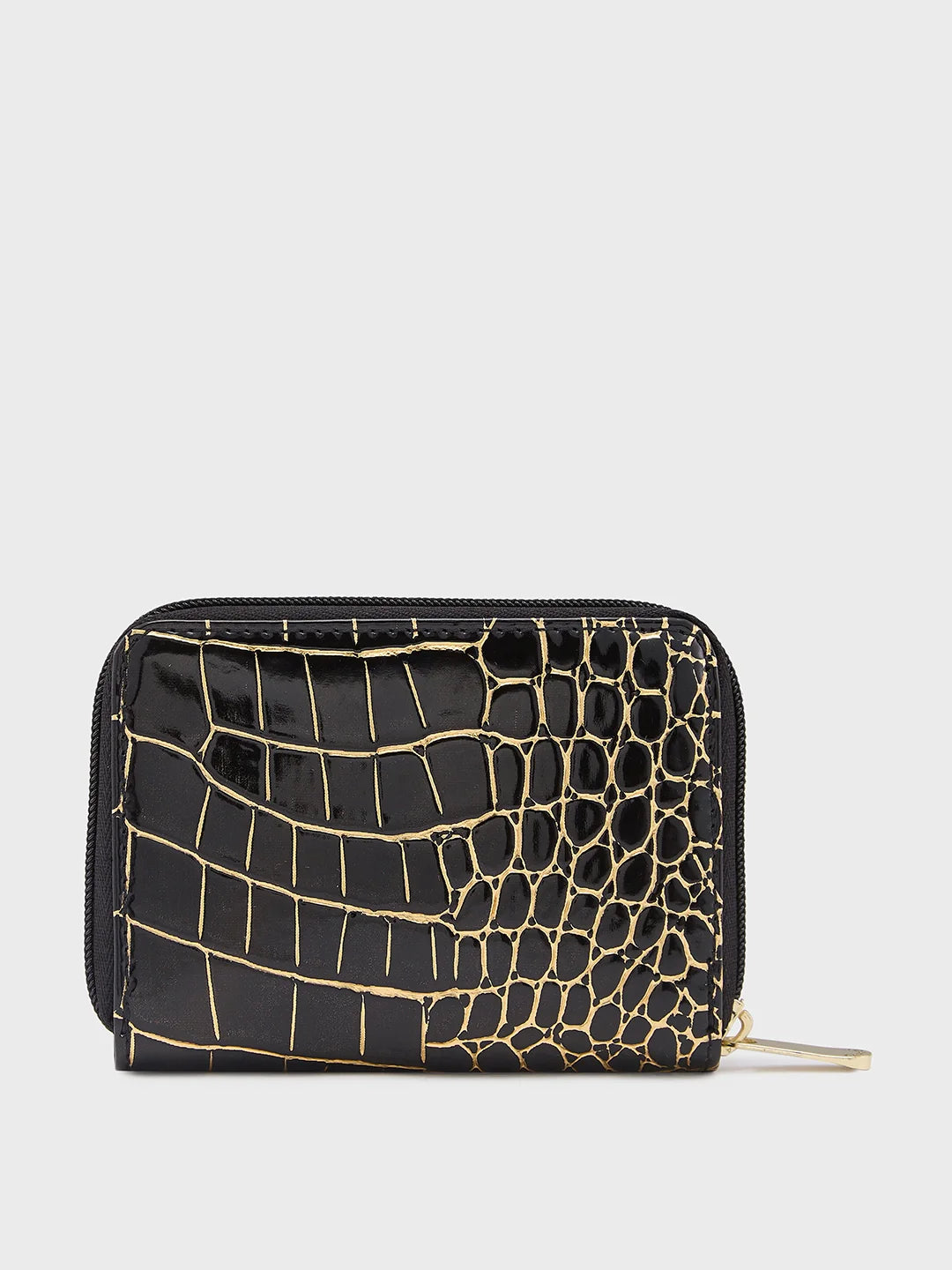 Caprese Miranda Small Croco Black Zip Around Wallet - Image 3