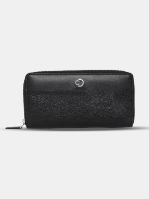 Caprese Olivia Large Black Zip Around Wallet