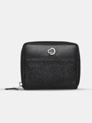 Caprese Olivia Small Black Zip Around Wallet