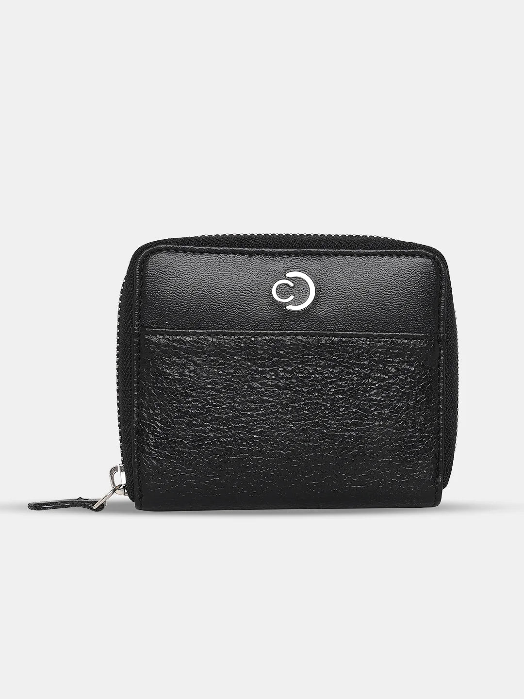 Caprese Olivia Small Black Zip Around Wallet