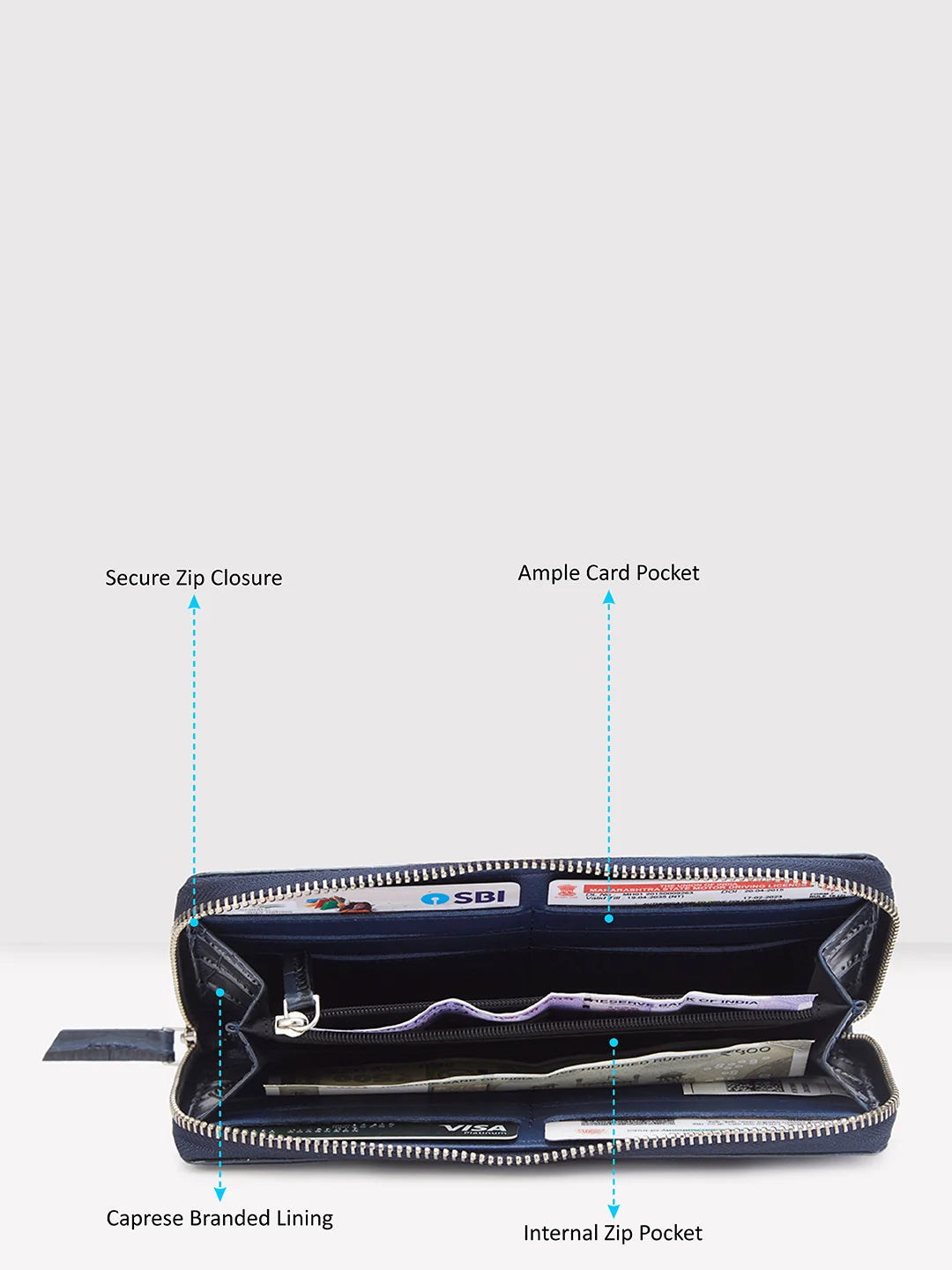 Caprese Onyx Navy Wallet - Image 7