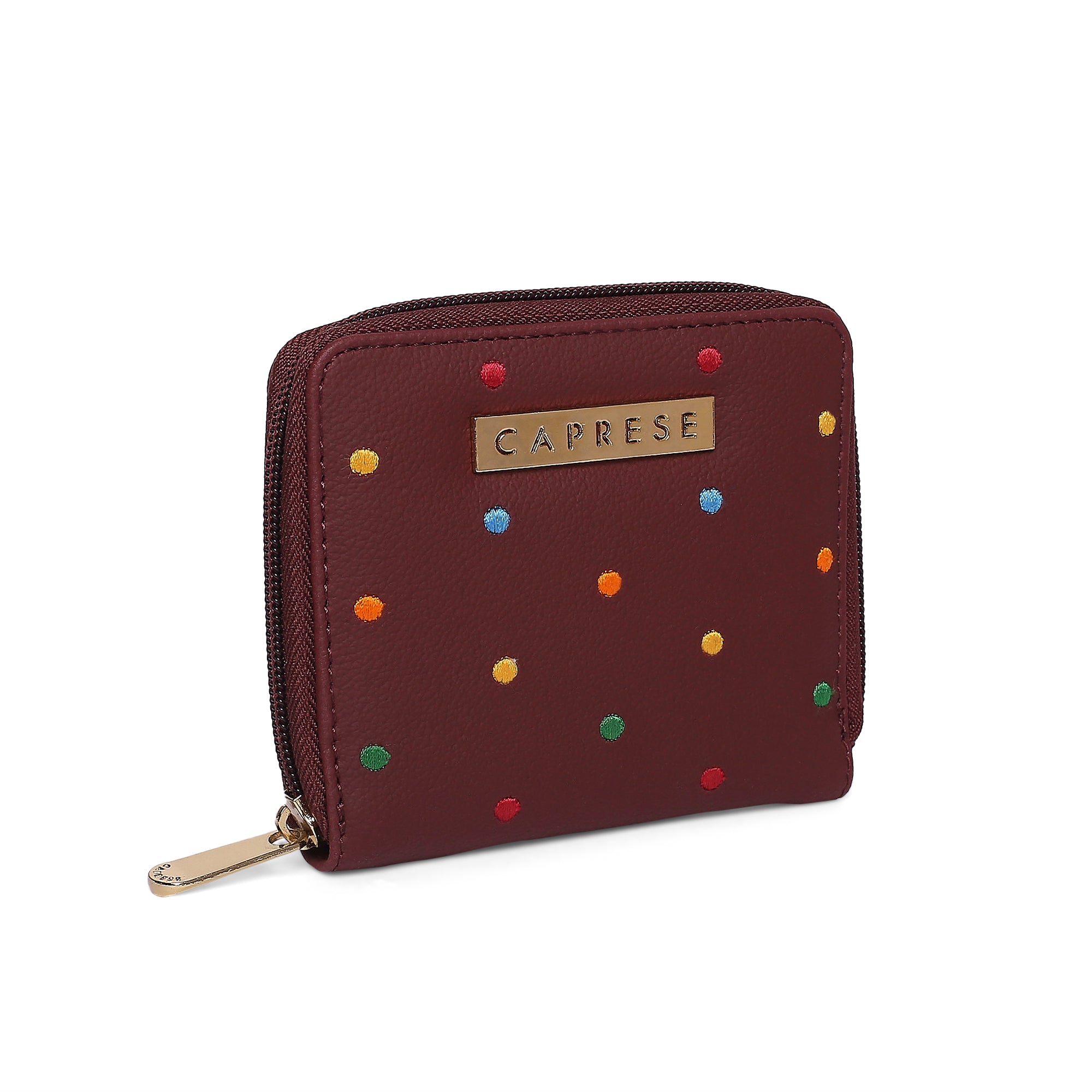 Caprese Popsicle Small Maroon Zip Around Wallet - Image 4